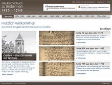 Tablet Screenshot of kirchenbuch-groeben.de